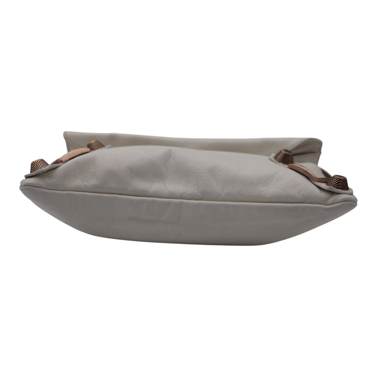 Balenciaga Cream Leather Clutch / Envelope Bag