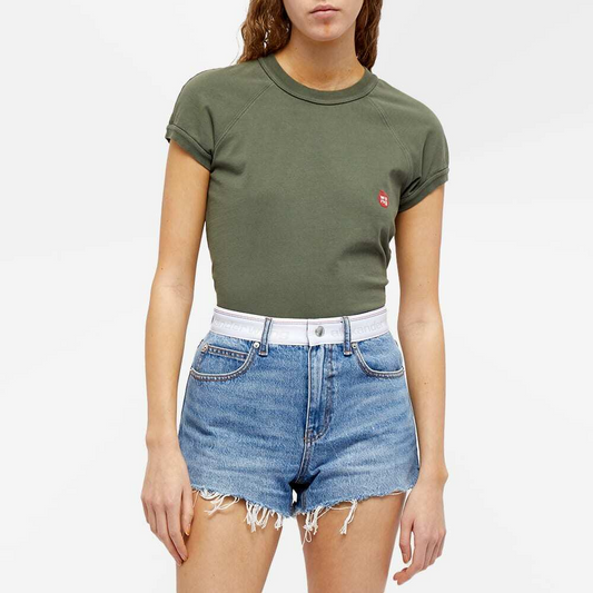 Alexander Wang Women's High Rise Bite Denim Short in Vintage Light Indigo