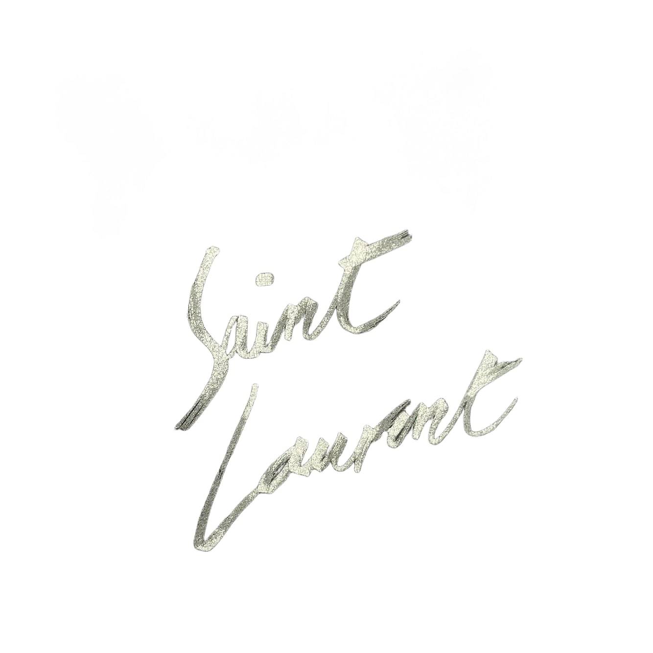 Saint Laurent Signature Logo T-shirt. Black. Size M