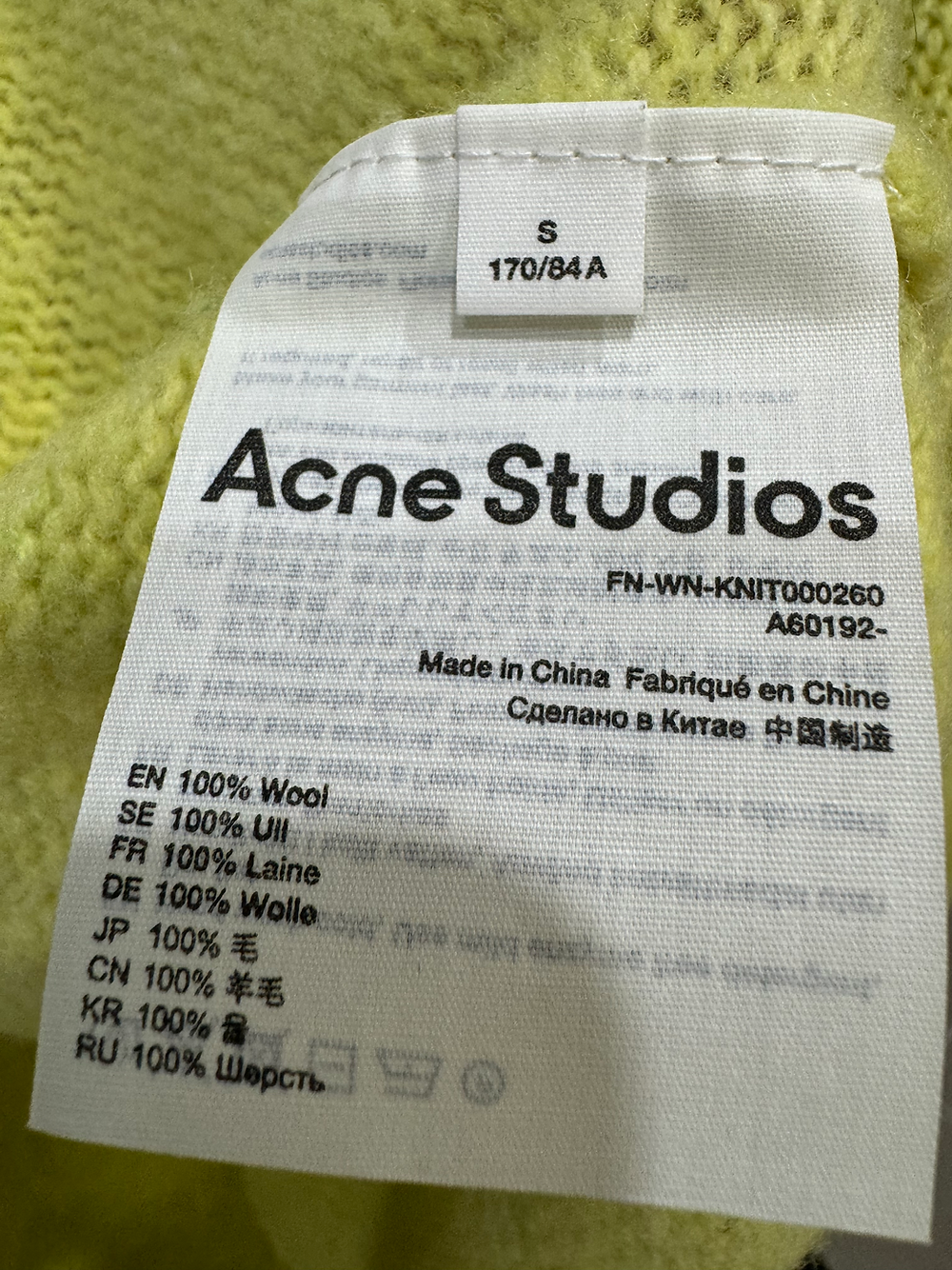 ACNE STUDIOS Men's Highlighter Sweater