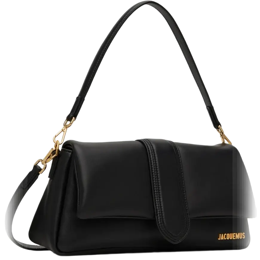 JACQUEMUS Black Le Raphia 'Le Bambimou' Bag