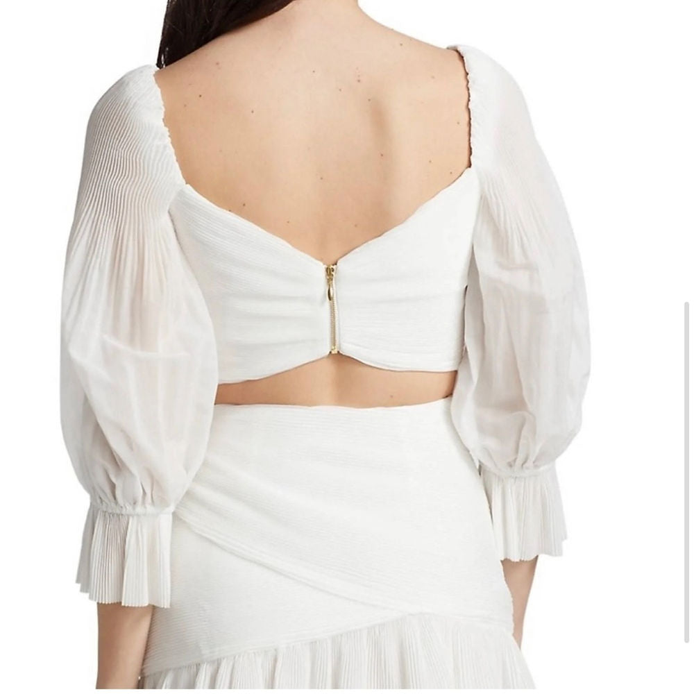 Zimmermann Wild Botanica Pleated Bodice Blouse