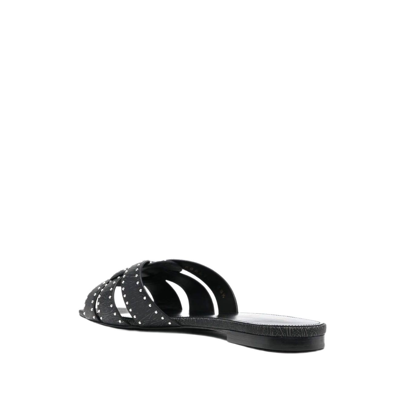 Saint Laurent Tribute Studded Flat Sandals