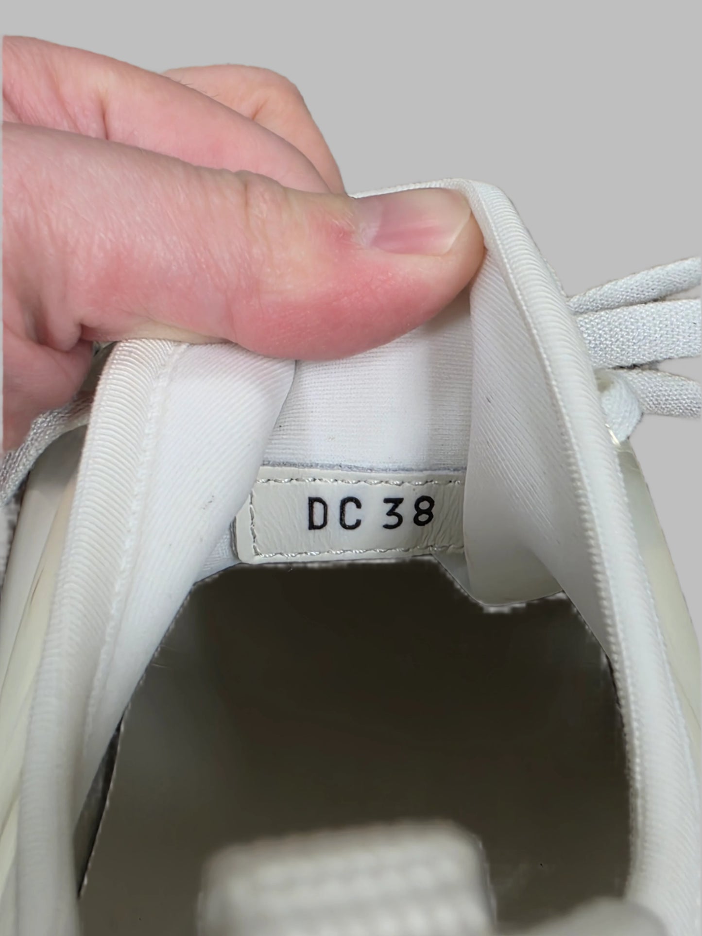 Christian Dior D-Connect White Neoprene Logo Lace Up Tie Flat Platform Women Sneaker