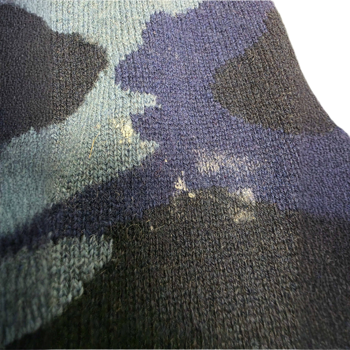 Valentino Navy Camo Jacquard Cashmere Sweater