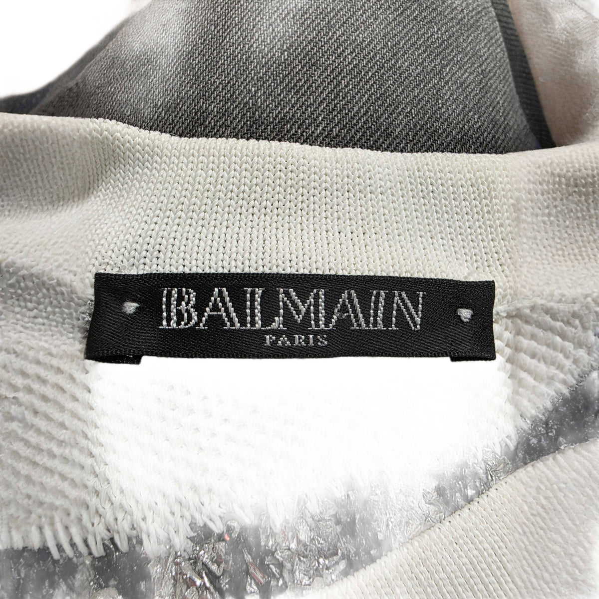 Balmain Striped Tinsel and Open-Knit Mini Dress