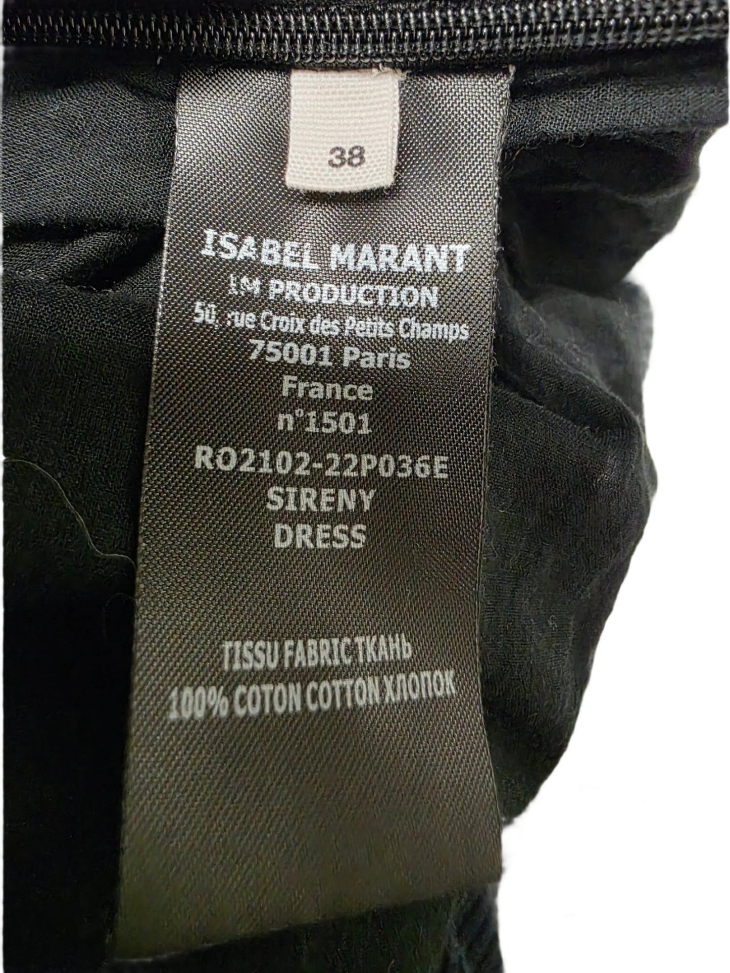 Isabel Marant Etoile Black Cotton Ruched Mini Dress