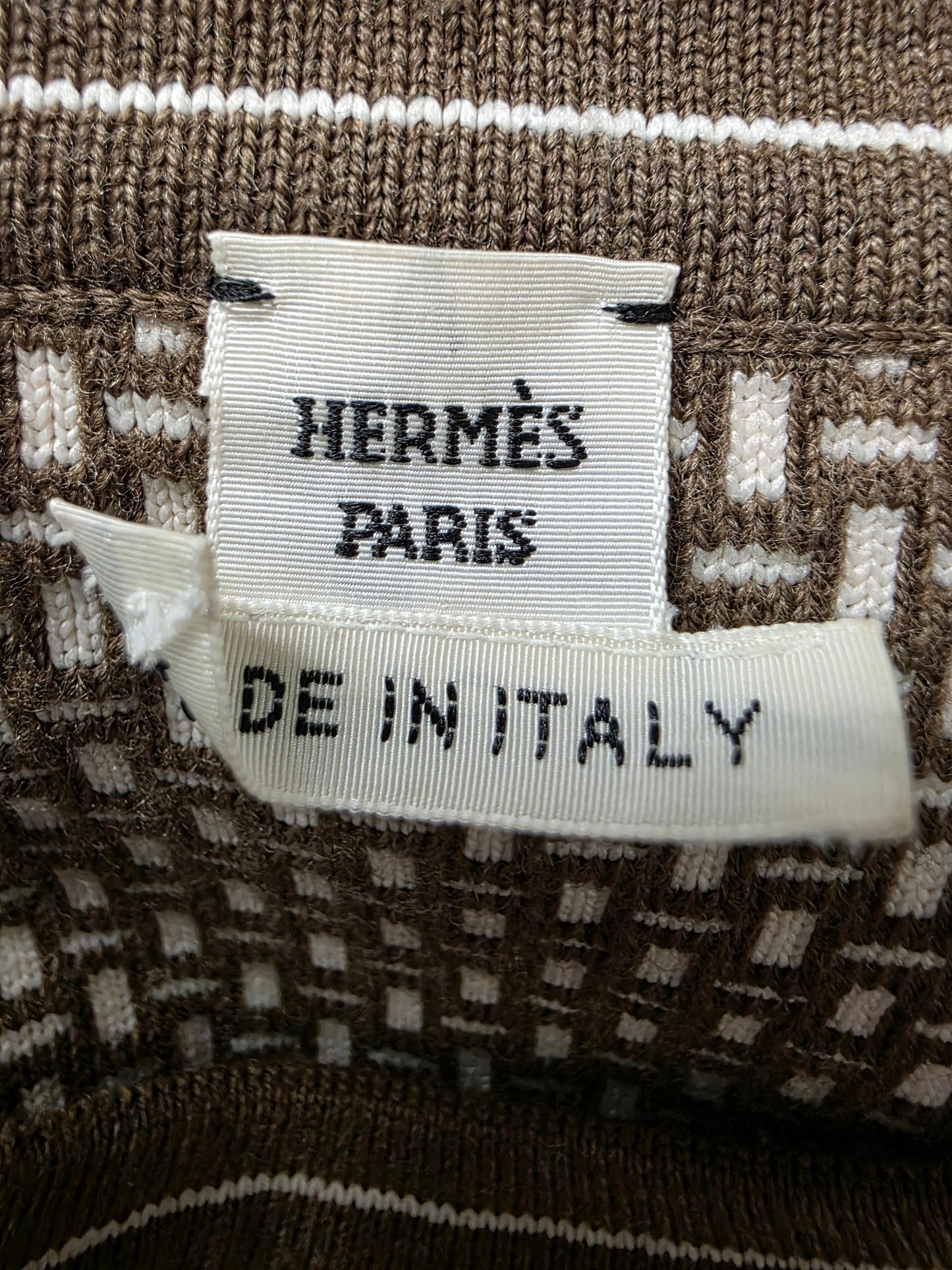 Hermès Mosaique Sleeveless Cropped Sweater