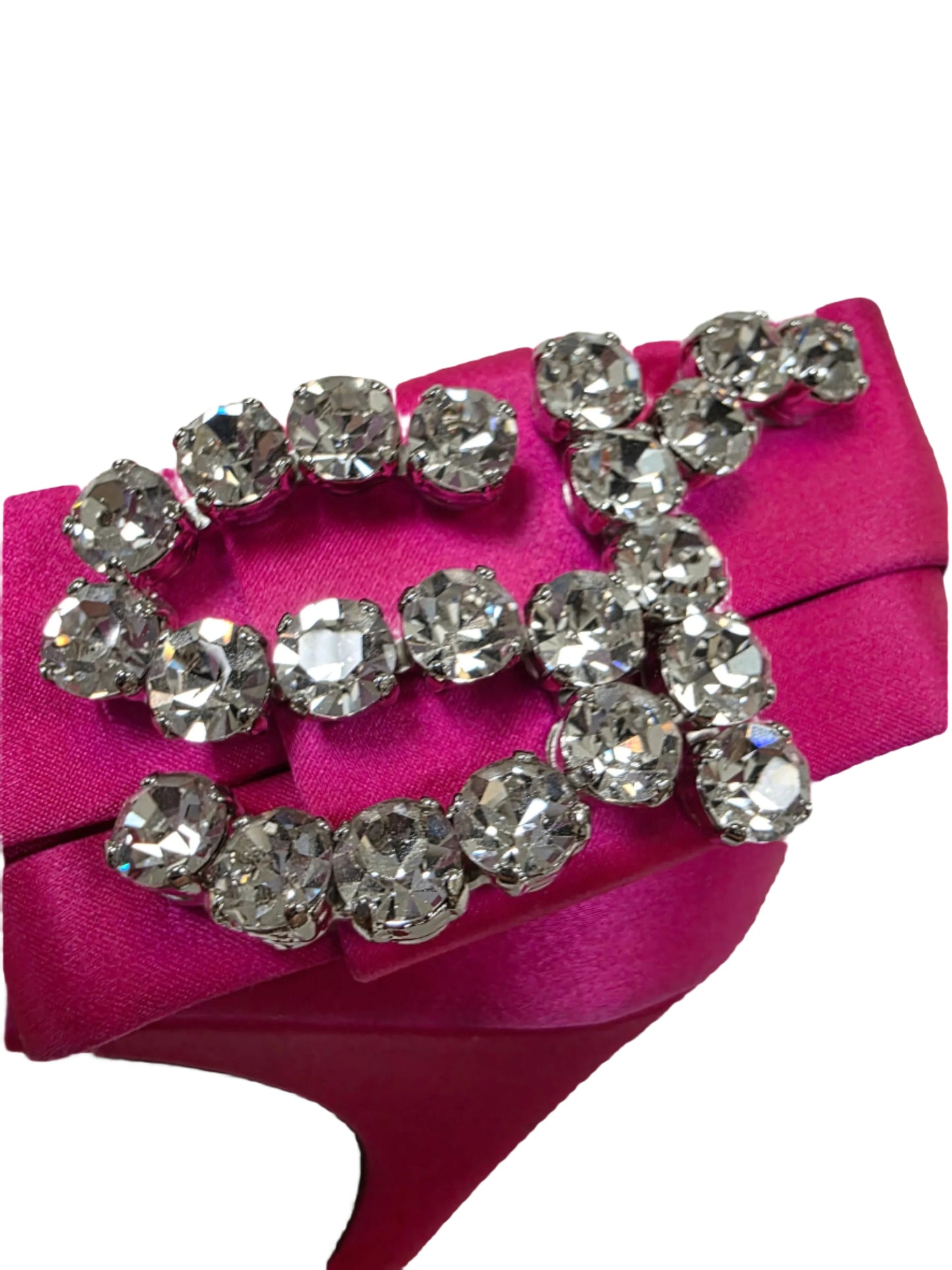 SERGIO ROSSI Sr Icona Bow-embellished Satin Pumps In Bright Pink