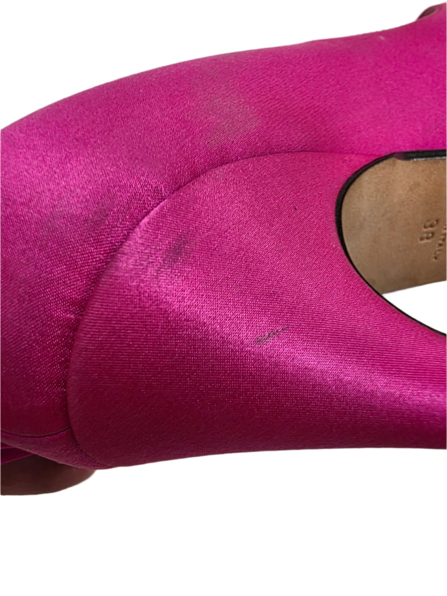 SERGIO ROSSI Sr Icona Bow-embellished Satin Pumps In Bright Pink