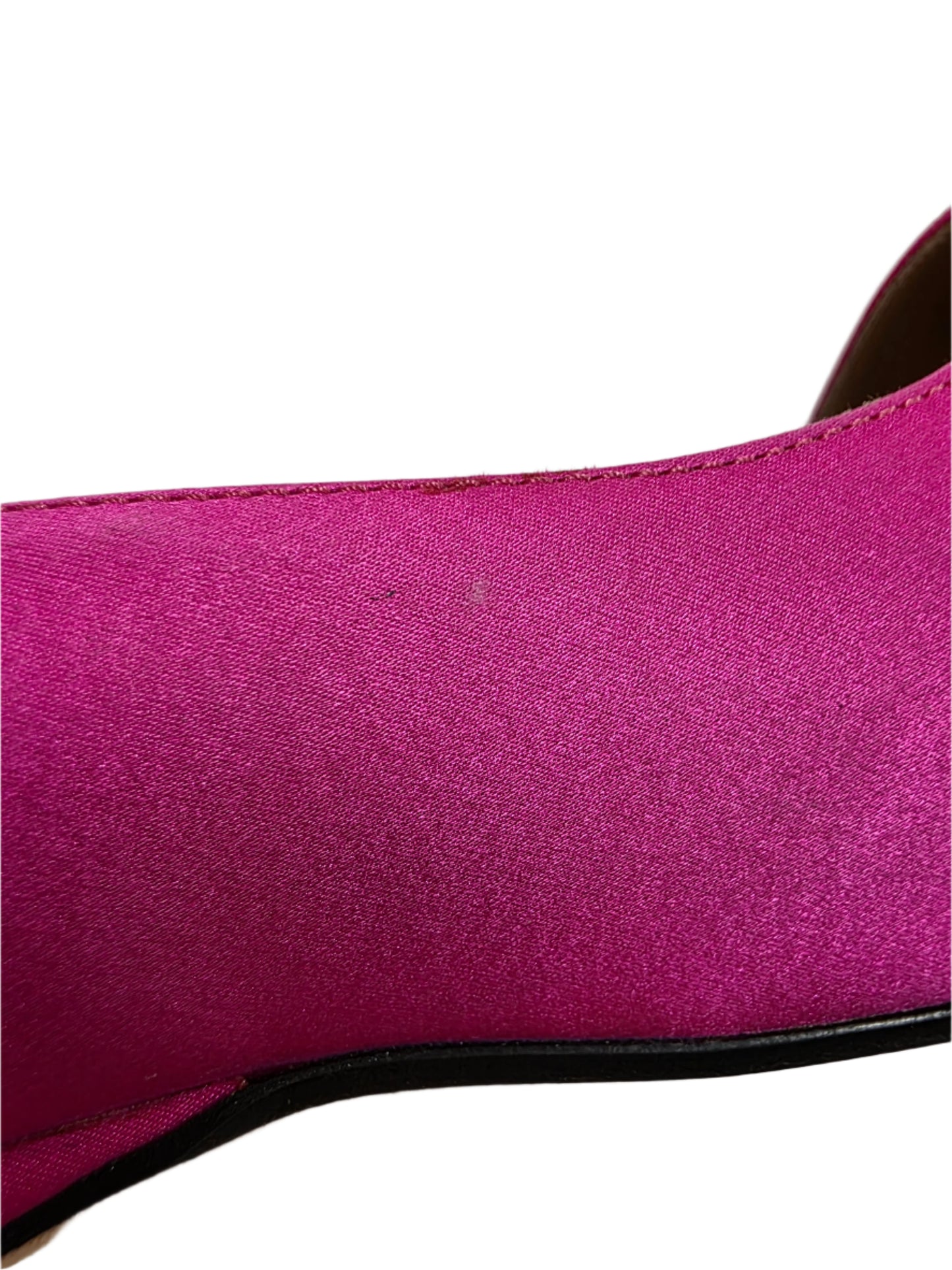 SERGIO ROSSI Sr Icona Bow-embellished Satin Pumps In Bright Pink