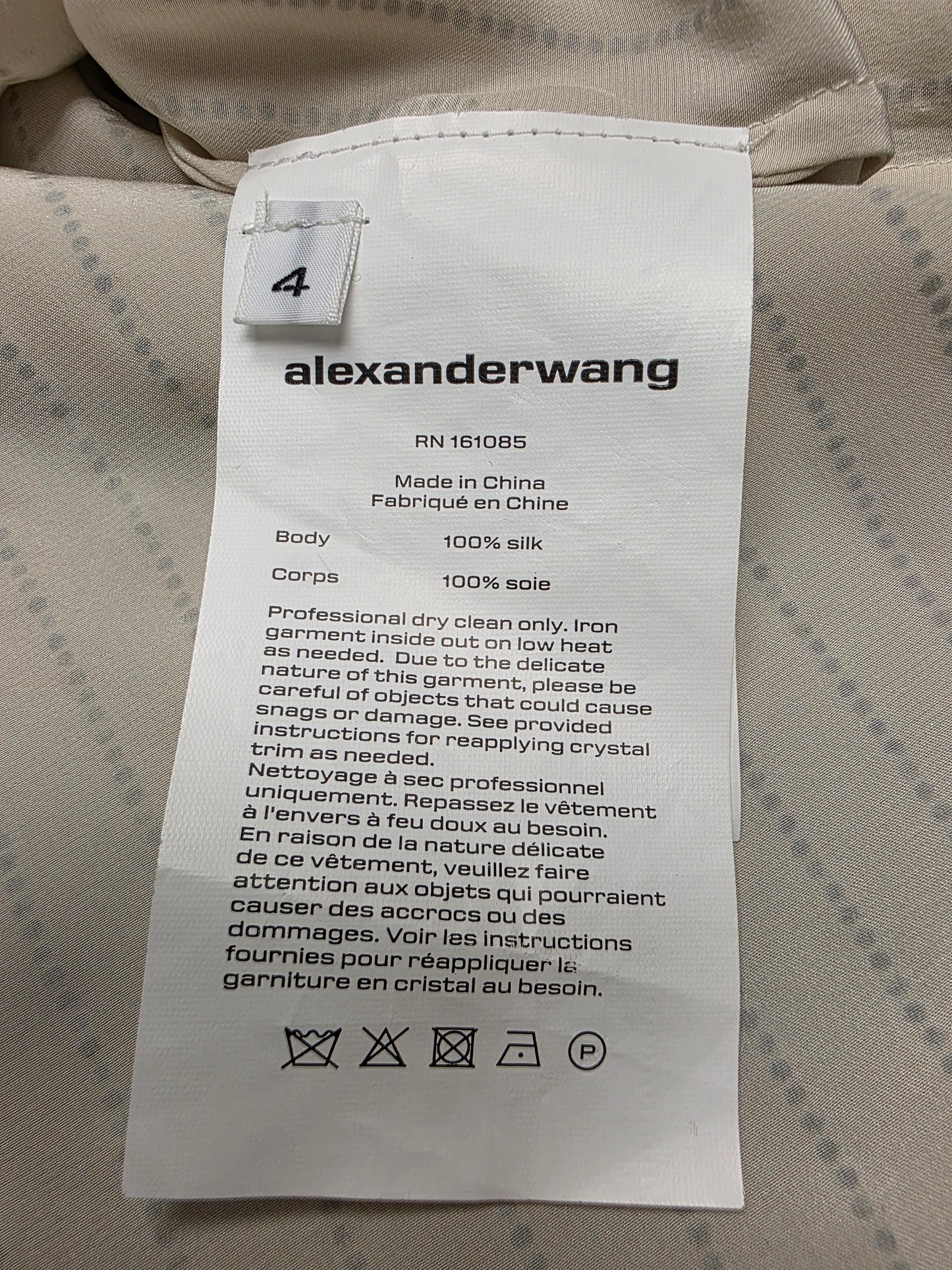 Alexander Wang Off-White Crystal Pinstripe Shirt