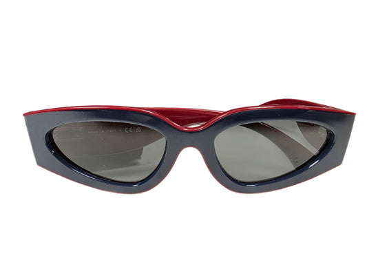 Chanel Cat Eye Sunglasses Blue/Burgundy