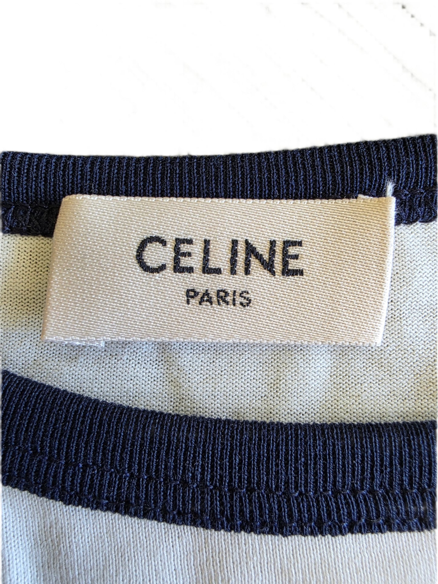 Celine Paris Triomphe Classic Ecru T-Shirt