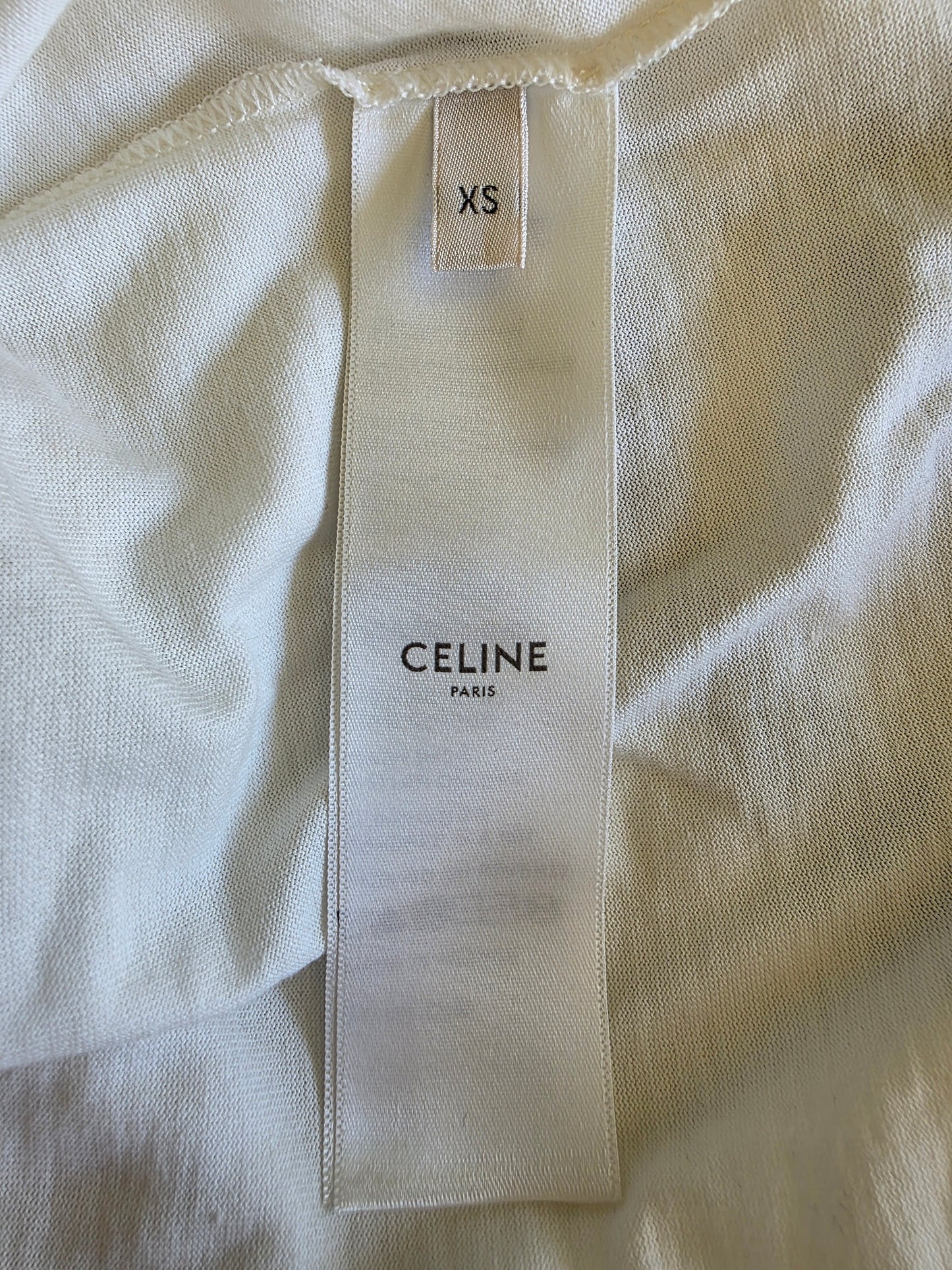 Celine Paris Triomphe Classic Ecru T-Shirt