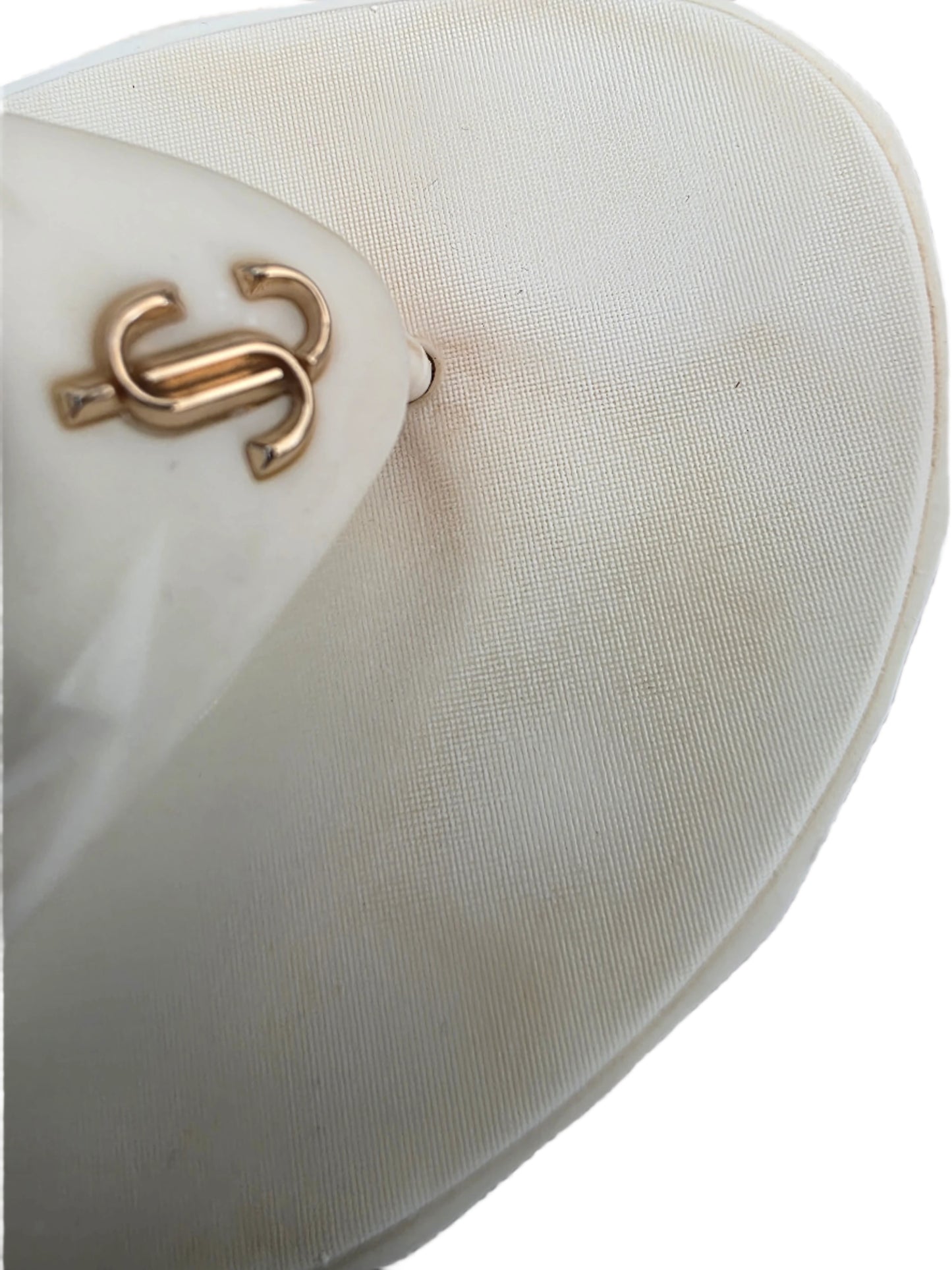 Jimmy Choo Grace Embellished Rubber Platform Flip Flops In Bianco