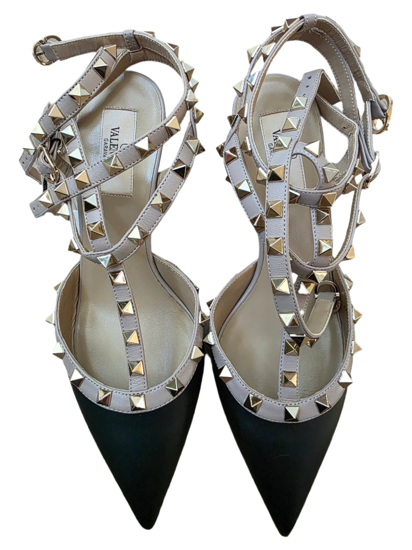 Valentino Garavani Patent Rockstud Caged Pump Heels