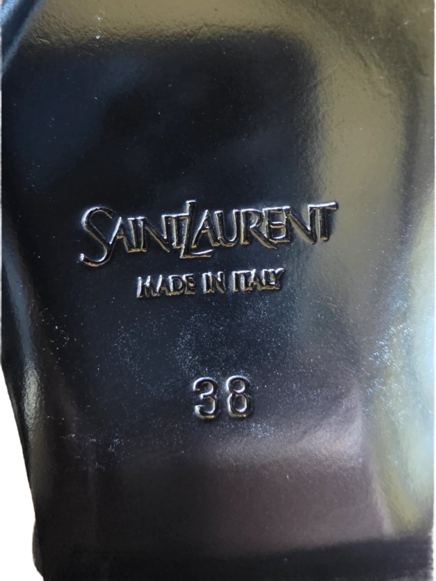 Saint Laurent CASSANDRA Sandals in Smooth Leather