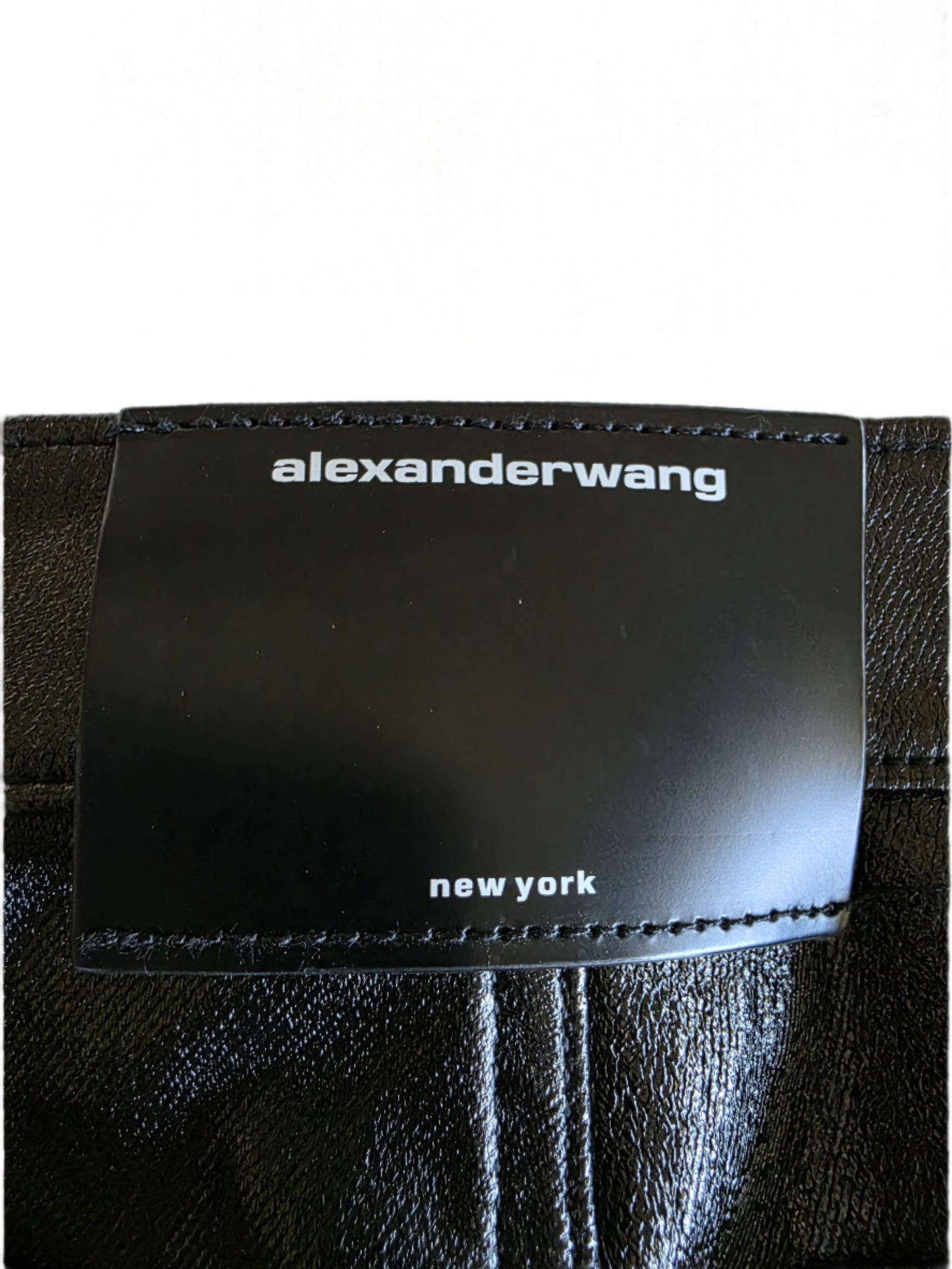 ALEXANDER WANG Coated Denim Slim-Leg Jeans