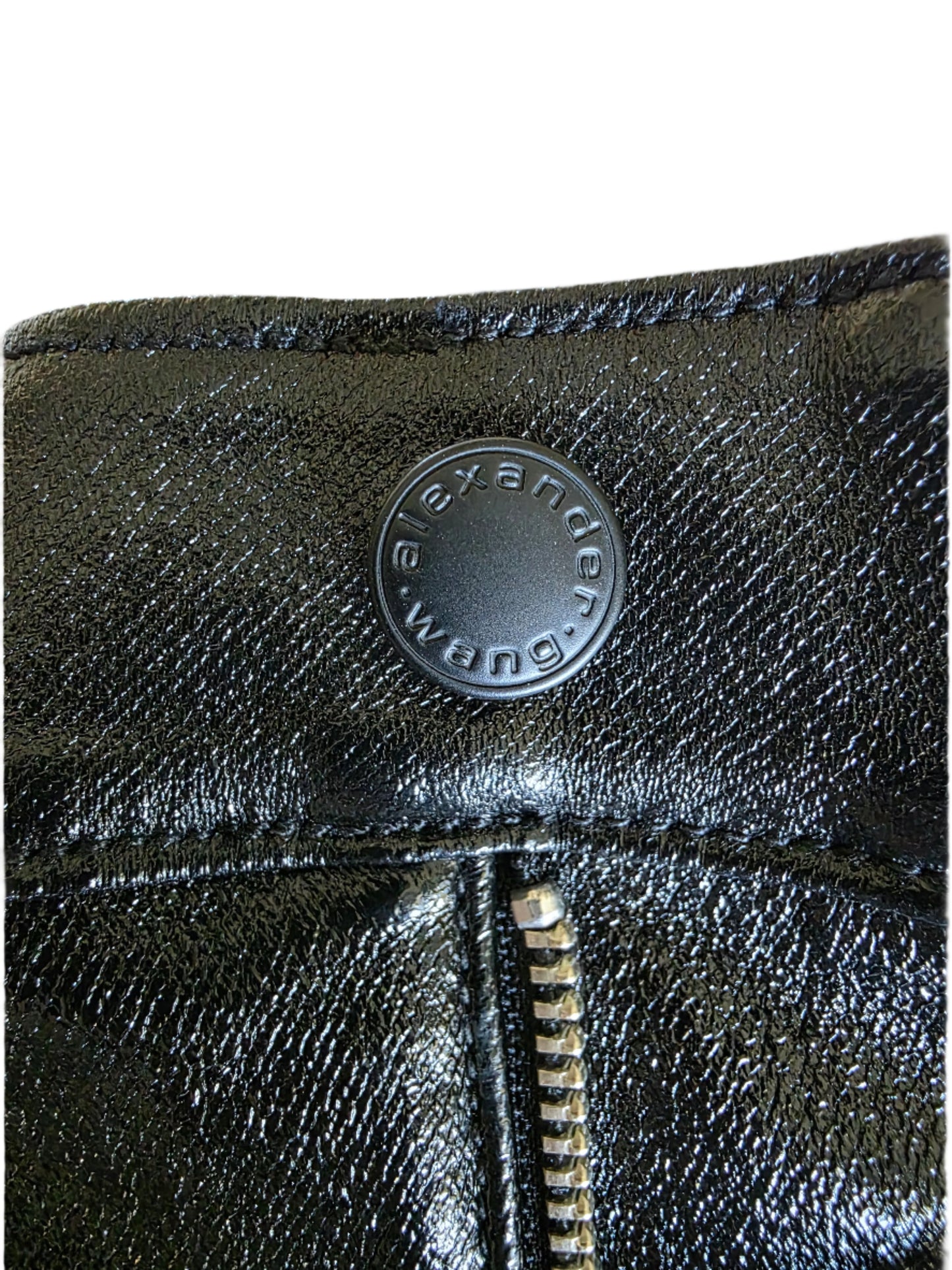 ALEXANDER WANG Coated Denim Slim-Leg Jeans