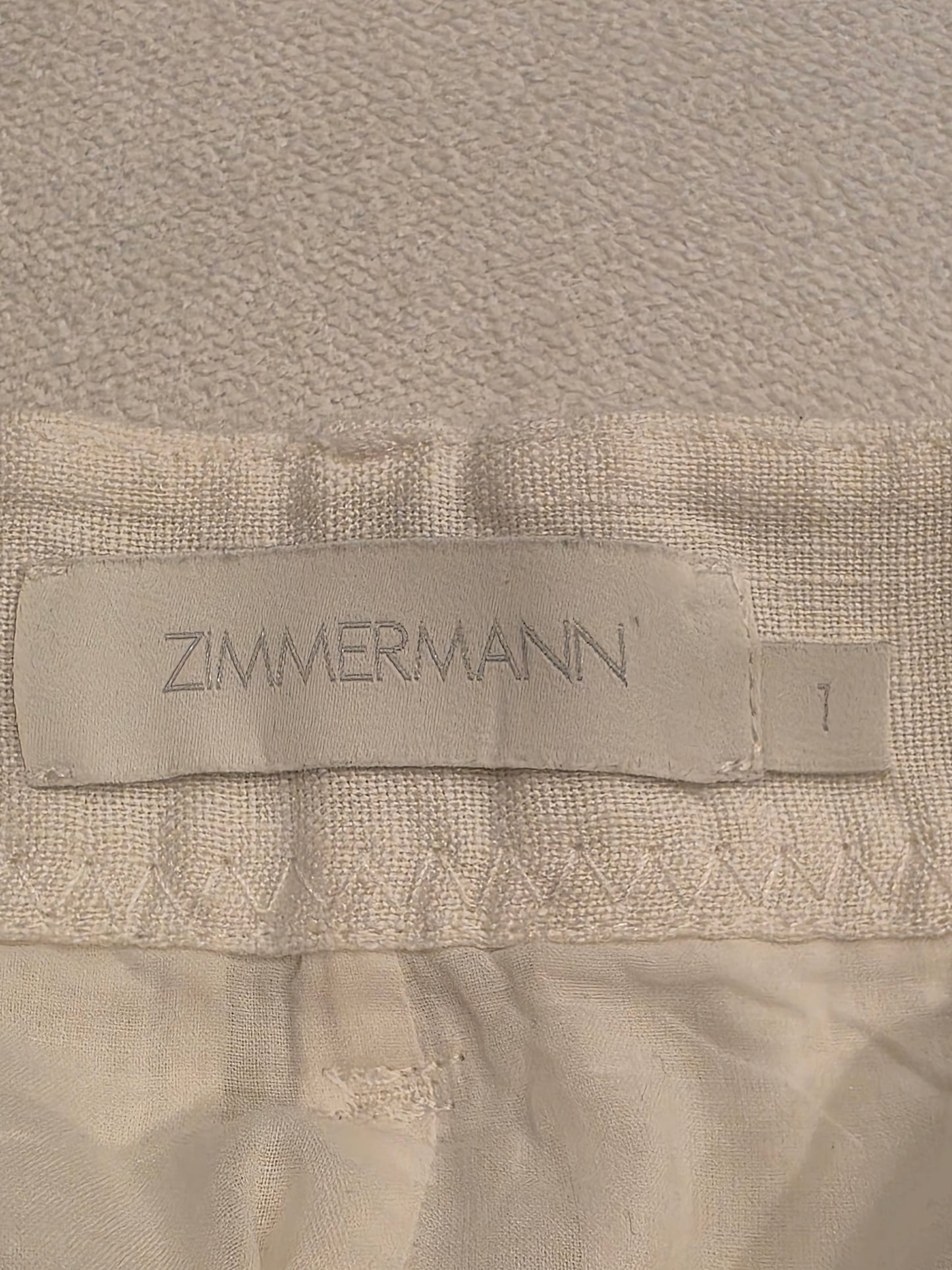 Zimmermann Halliday High-Rise Linen Shorts