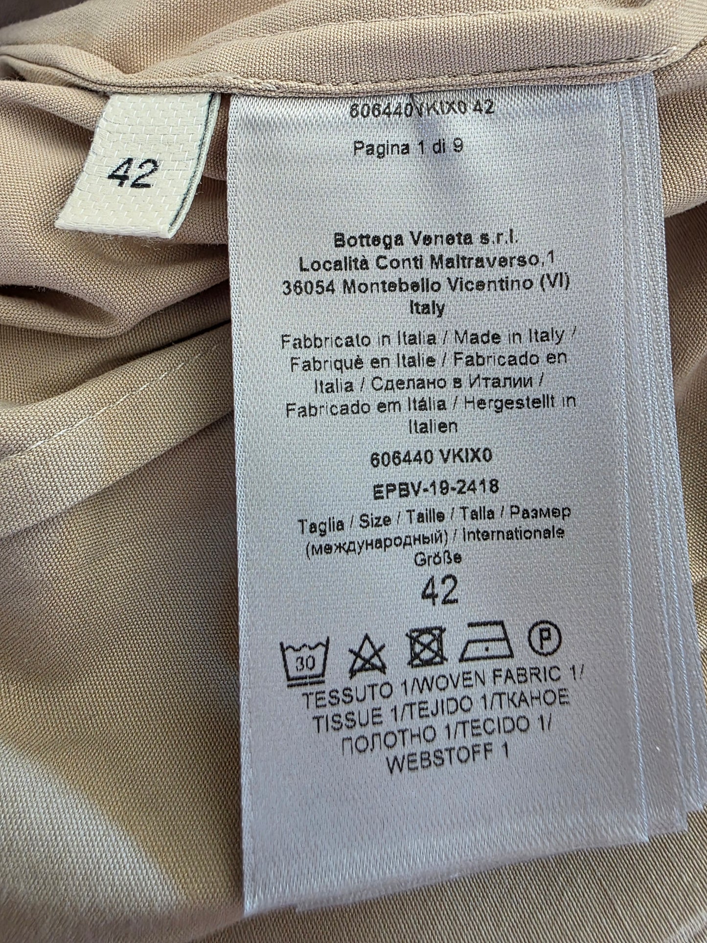 Bottega Veneta Safari Pre-Spring 2020 Beige Shirt