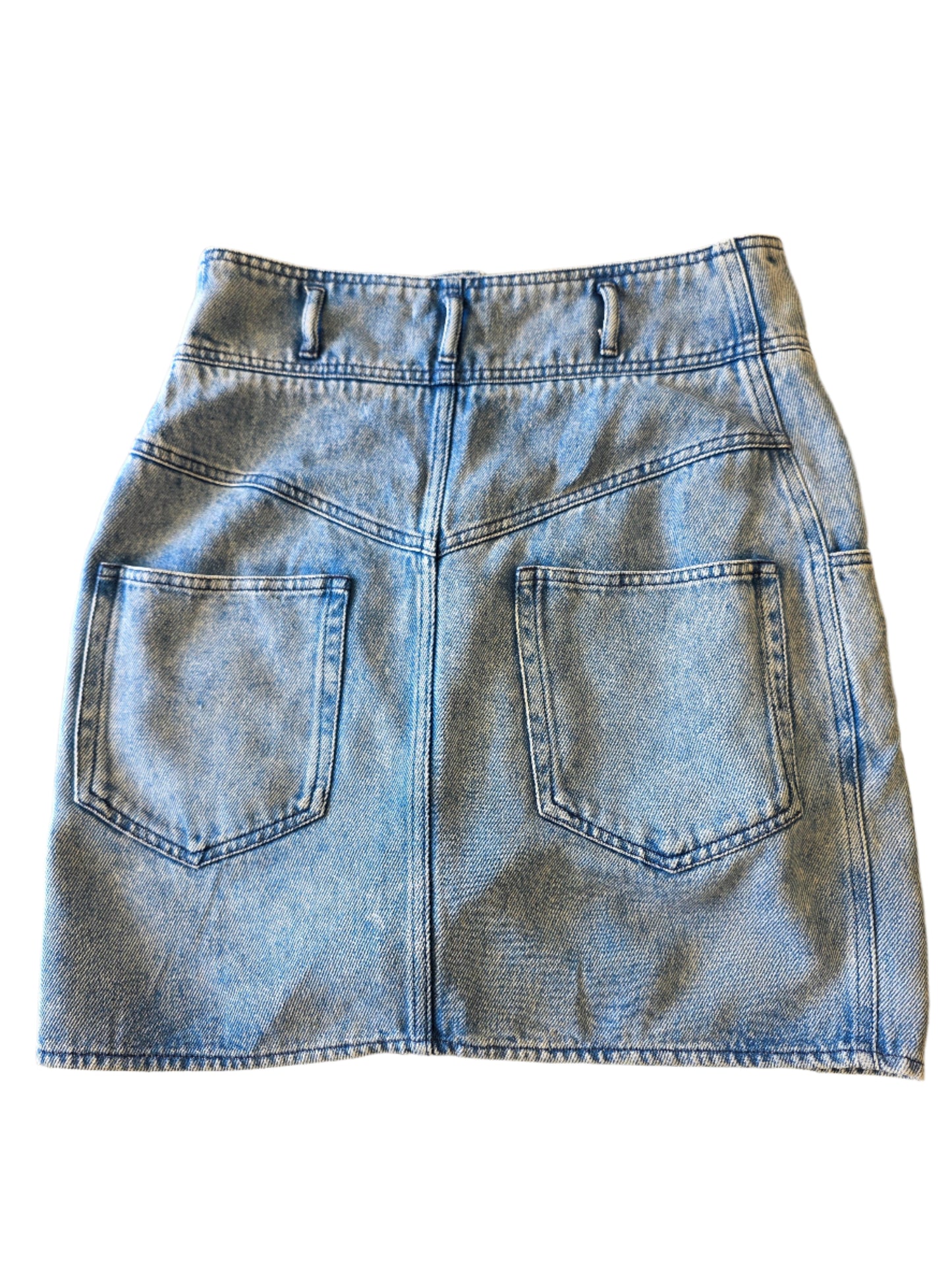 Isabel Marant Etoile Tikeda Light Blue Fluid Denim Mini Skirt
