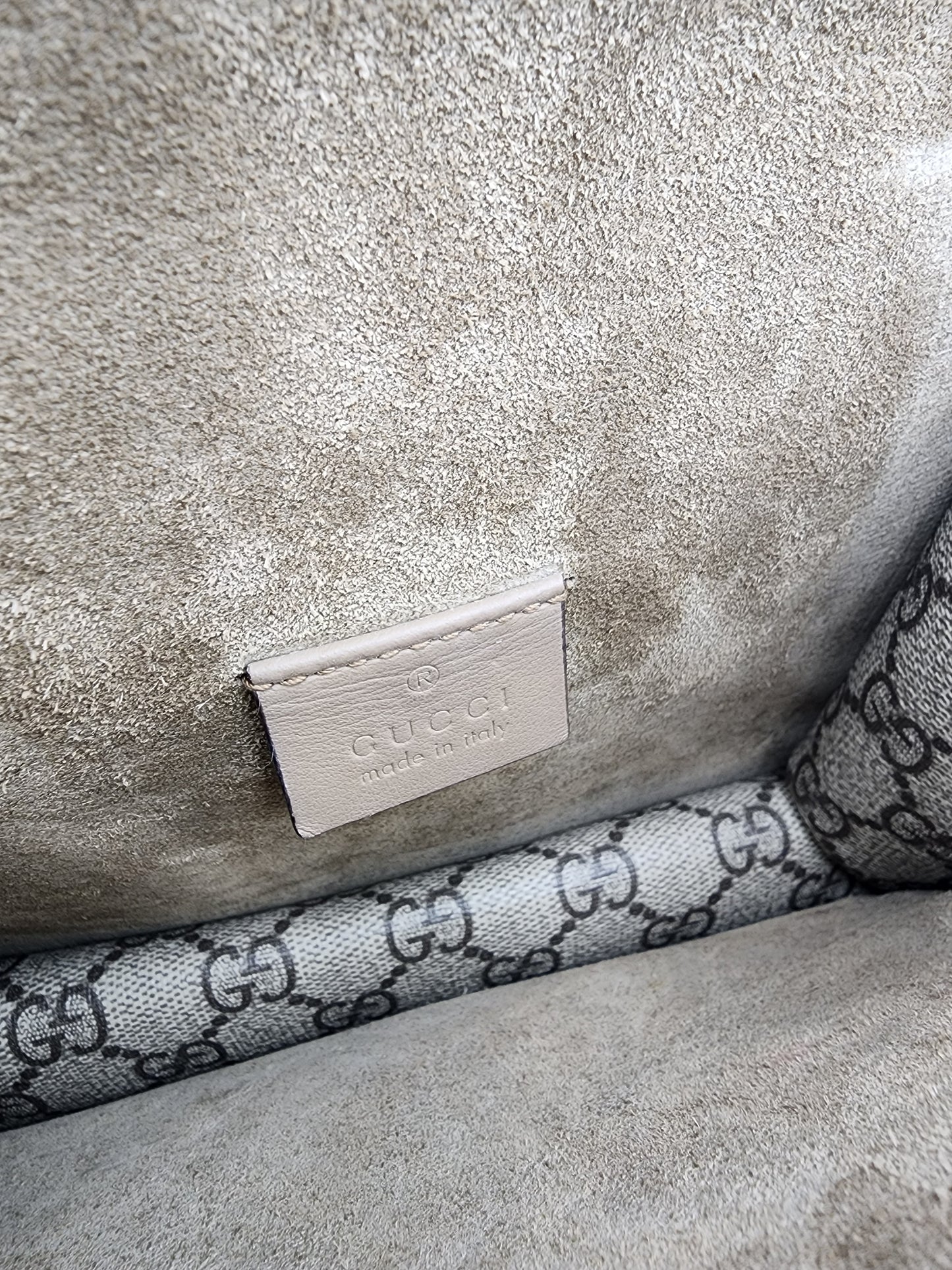 Gucci Mini Dionysus Shoulder Bag Beige GG Supreme