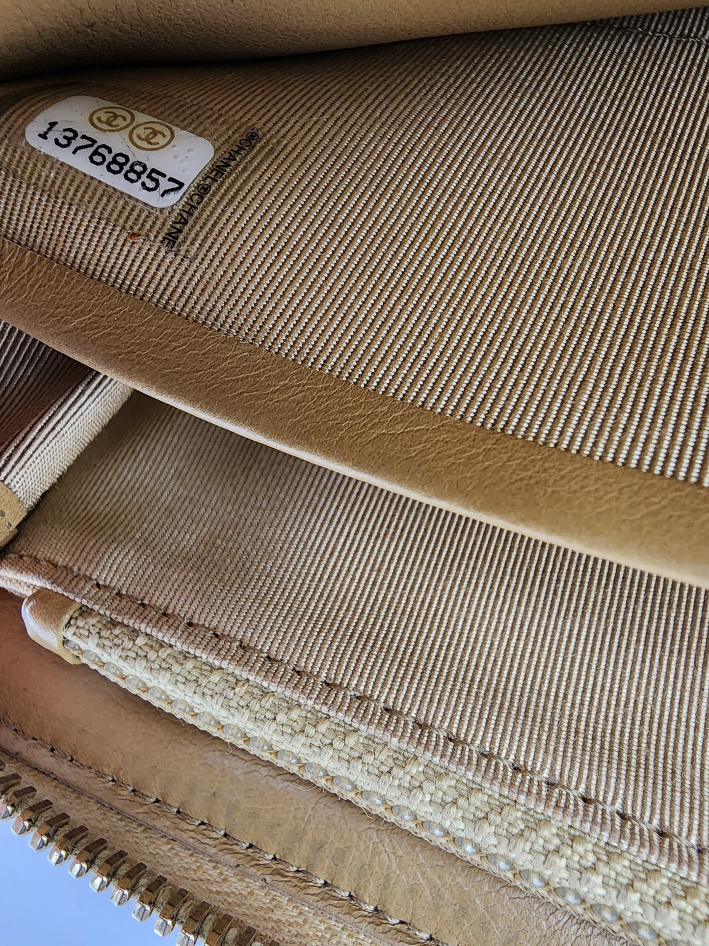 Chanel Matelassé Gold Patent Leather Zip-Around Wallet