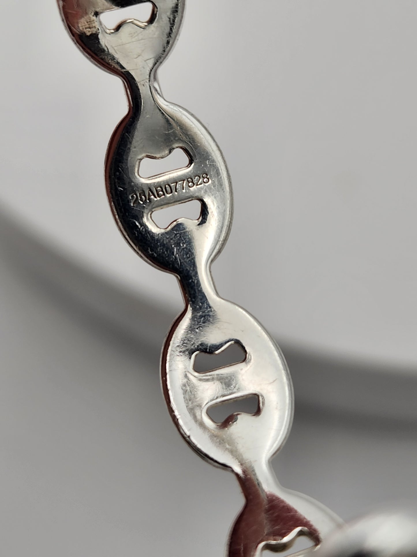 Hermès Chaîne d'Ancre Enchaînée Bracelet MM in Sterling Silver Size SH