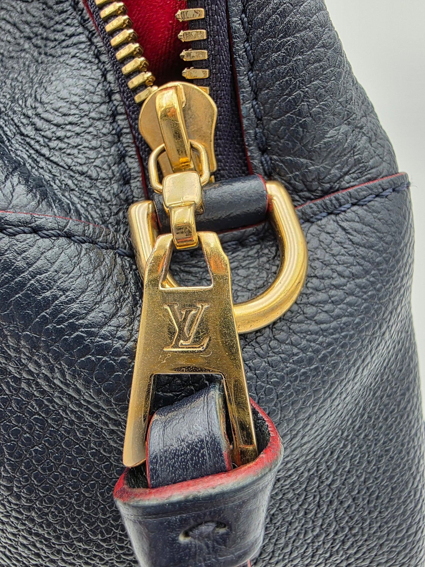 Louis Vuitton Ponthieu PM Monogram Empreinte in Marine Rouge