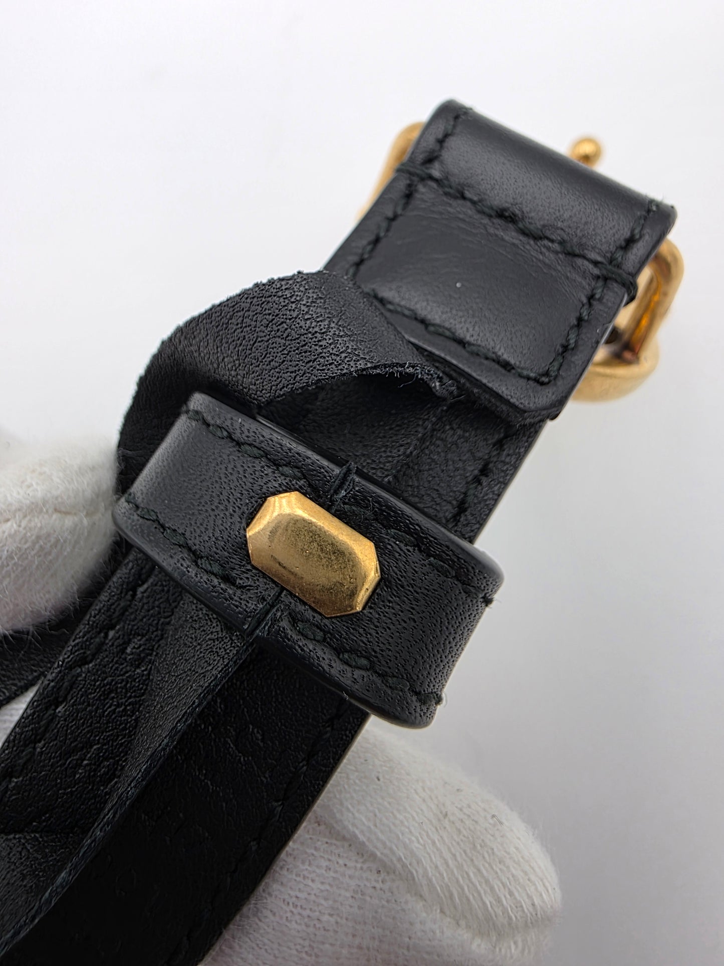 Gucci GG Marmont Thin Belt in Black