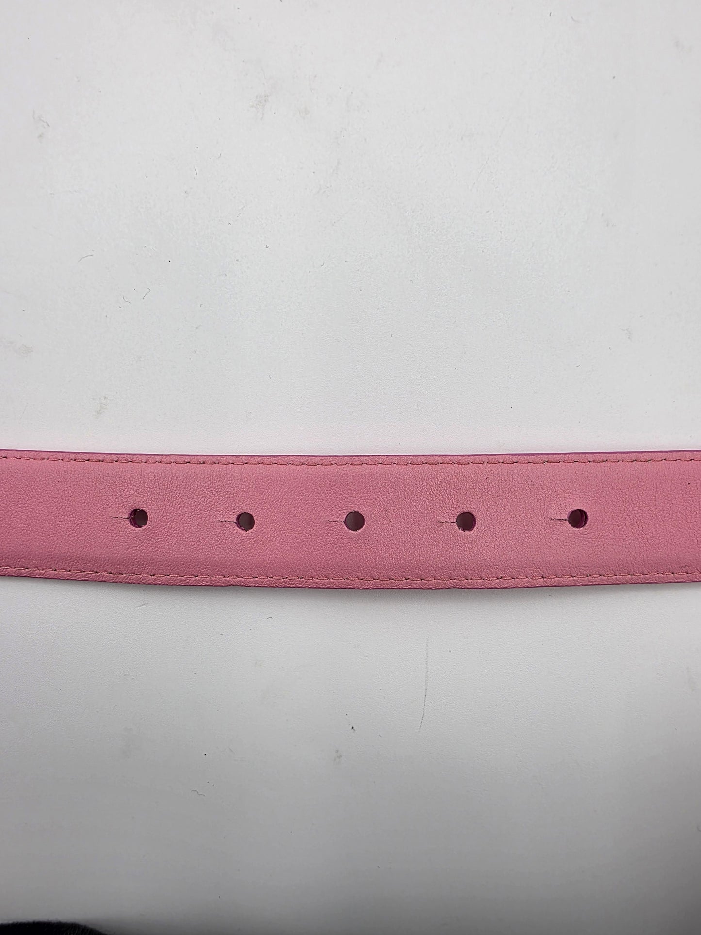 Versace La Medusa Leather Belt in Pink