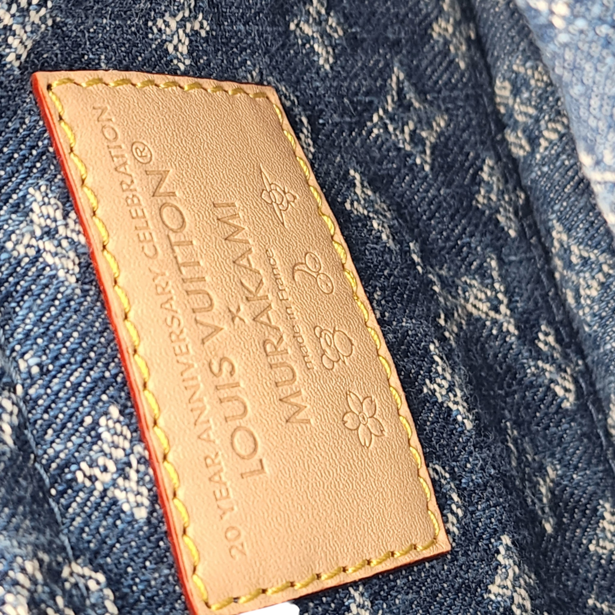 Louis Vuitton x Takashi Murakami Monogram Cherry Denim Sunset Shoulder Bag GHW