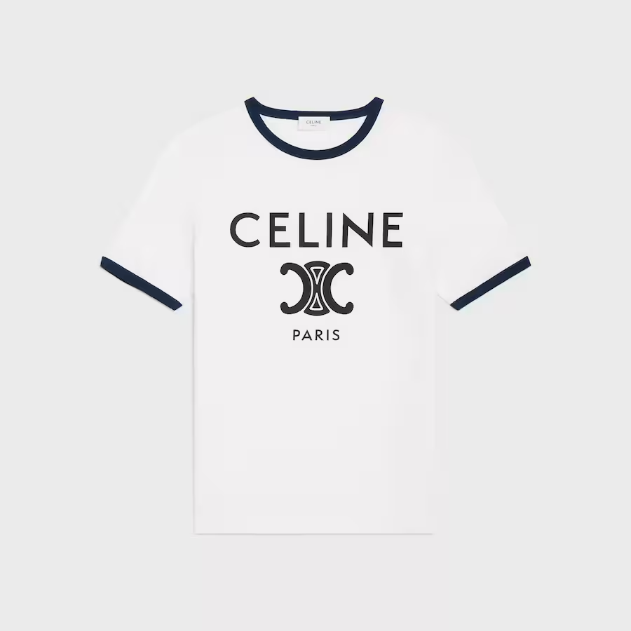 Celine Paris Triomphe Classic Ecru T-Shirt