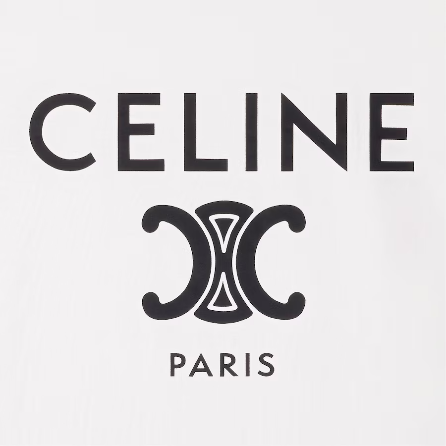 Celine Paris Triomphe Classic Ecru T-Shirt