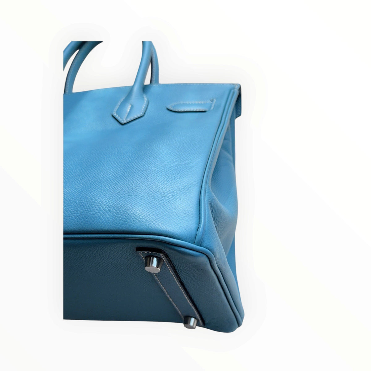 Hermès Birkin 30 Epsom Leather, Blue Jean, Silver Hardware, H Stamp