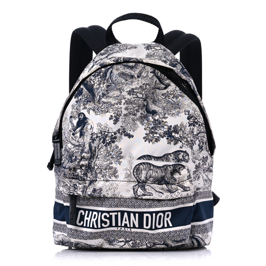 Christian Dior Toile De Jouy Travel Backpack Technical Fabric Small