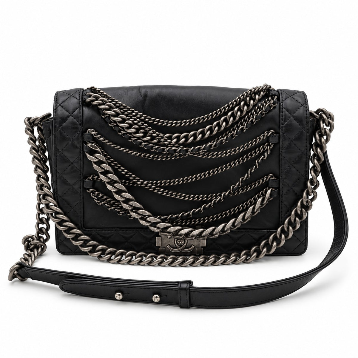Chanel Paris Dallas Medium Lambskin Enchained Boy Flap