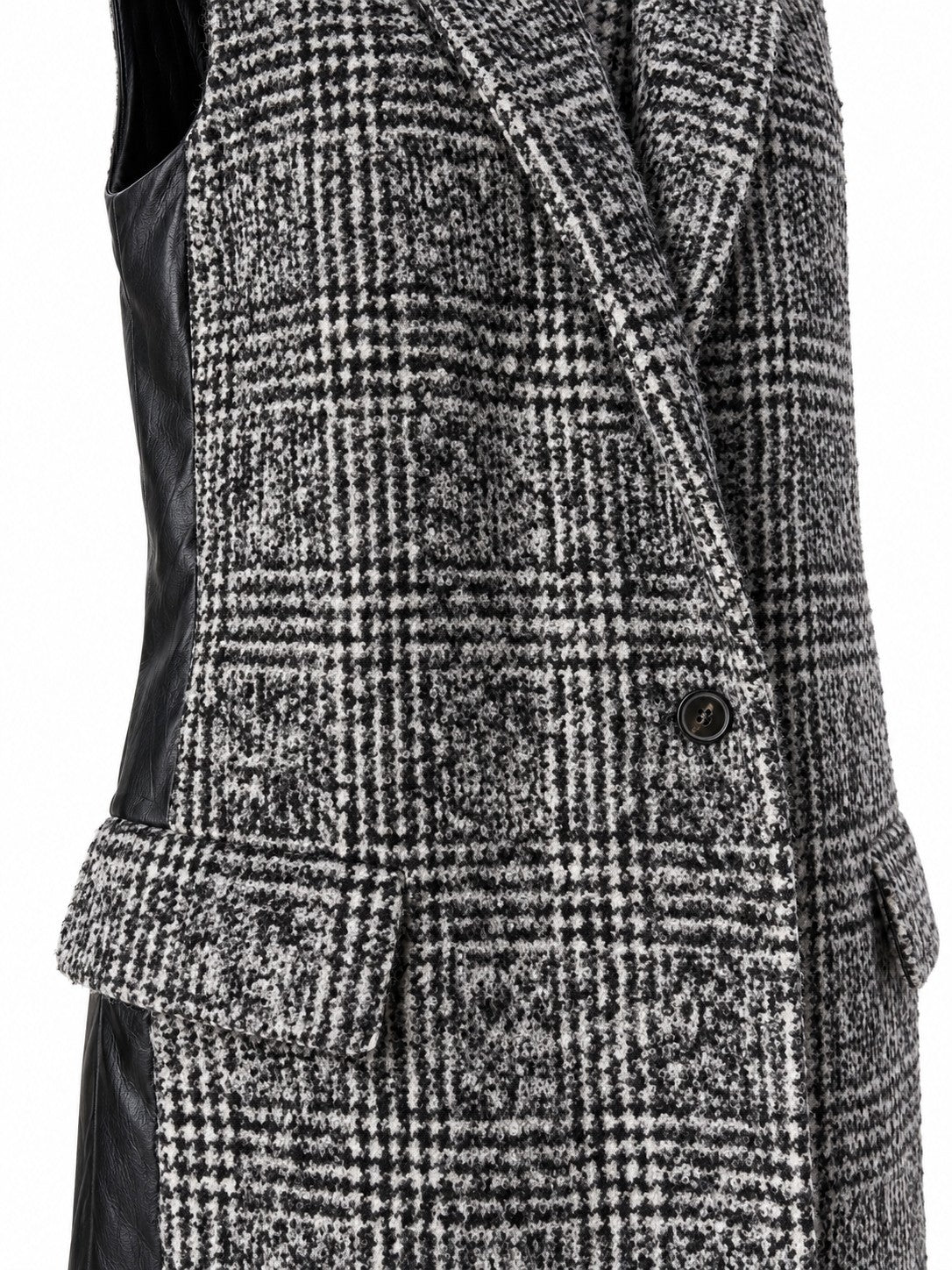 Max Mara Black & White Sleeveless Long Coat