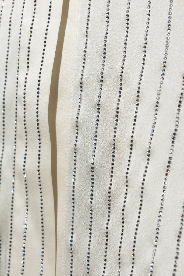 Alexander Wang Off-White Crystal Pinstripe Shirt