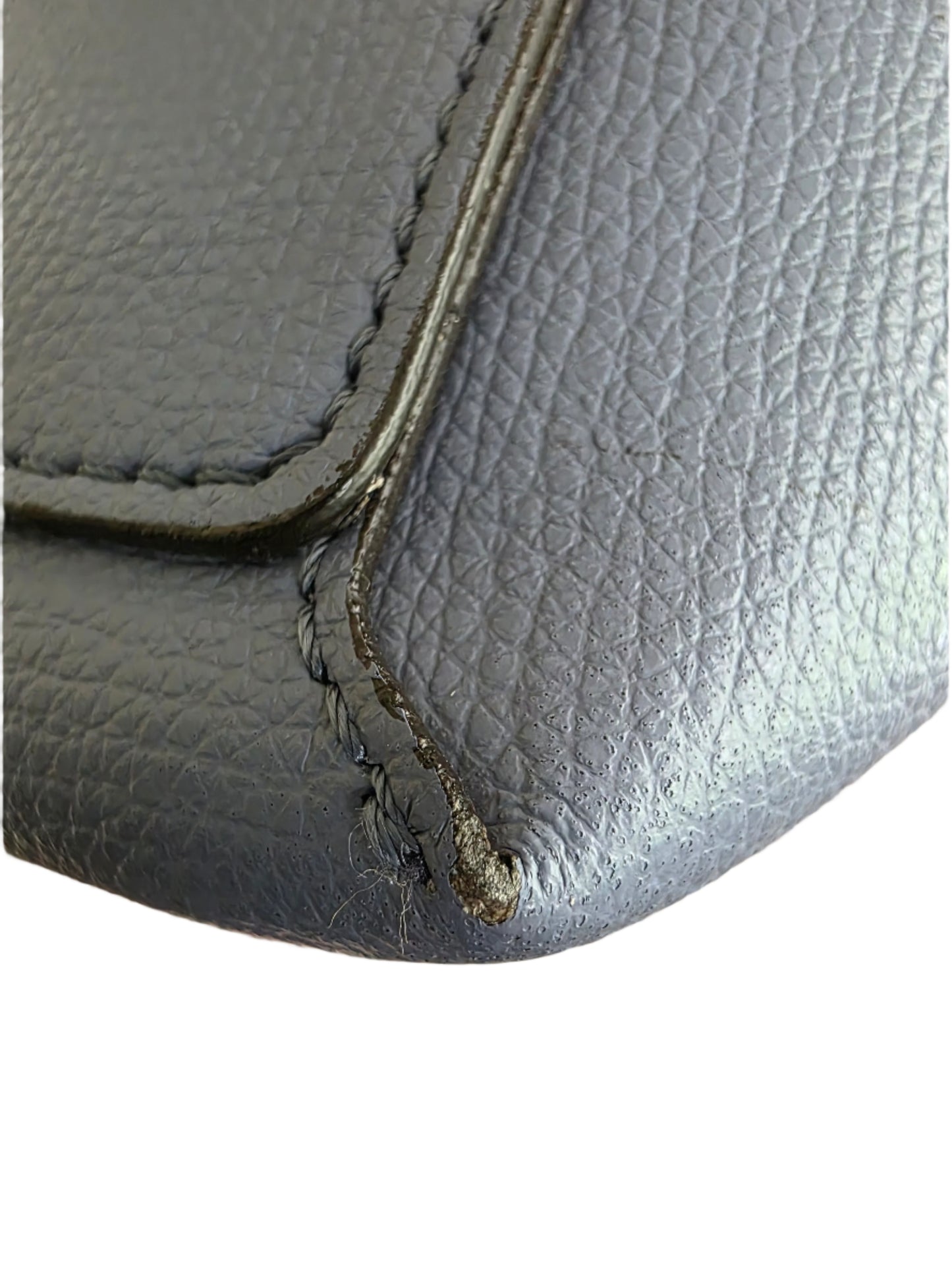 Burberry Calfskin Haymarket Check Small Reversible Tote Slate Blue