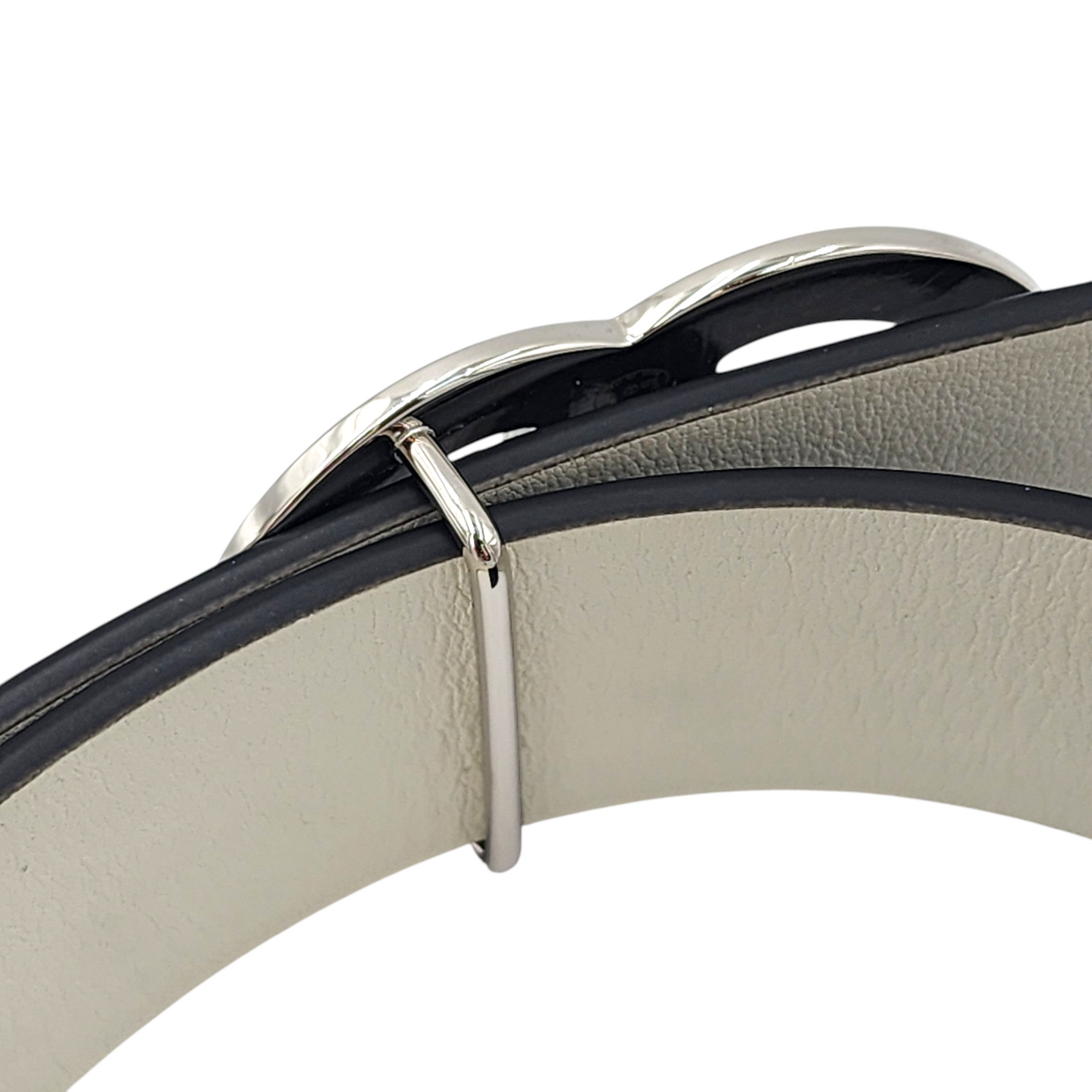 Chanel Calfskin CC Reversible Belt 80cm / 32 in Black and White