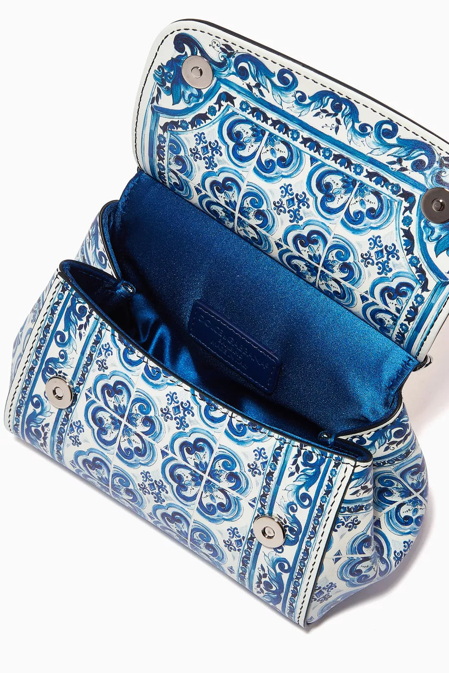 Dolce & Gabbana Mini Sicily Majolica-Print Top-Handle Bag