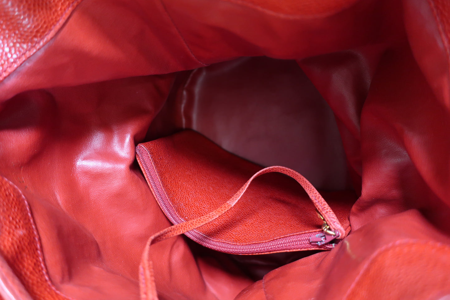 CHANEL Large Triple CC Caviar Bucket Bag