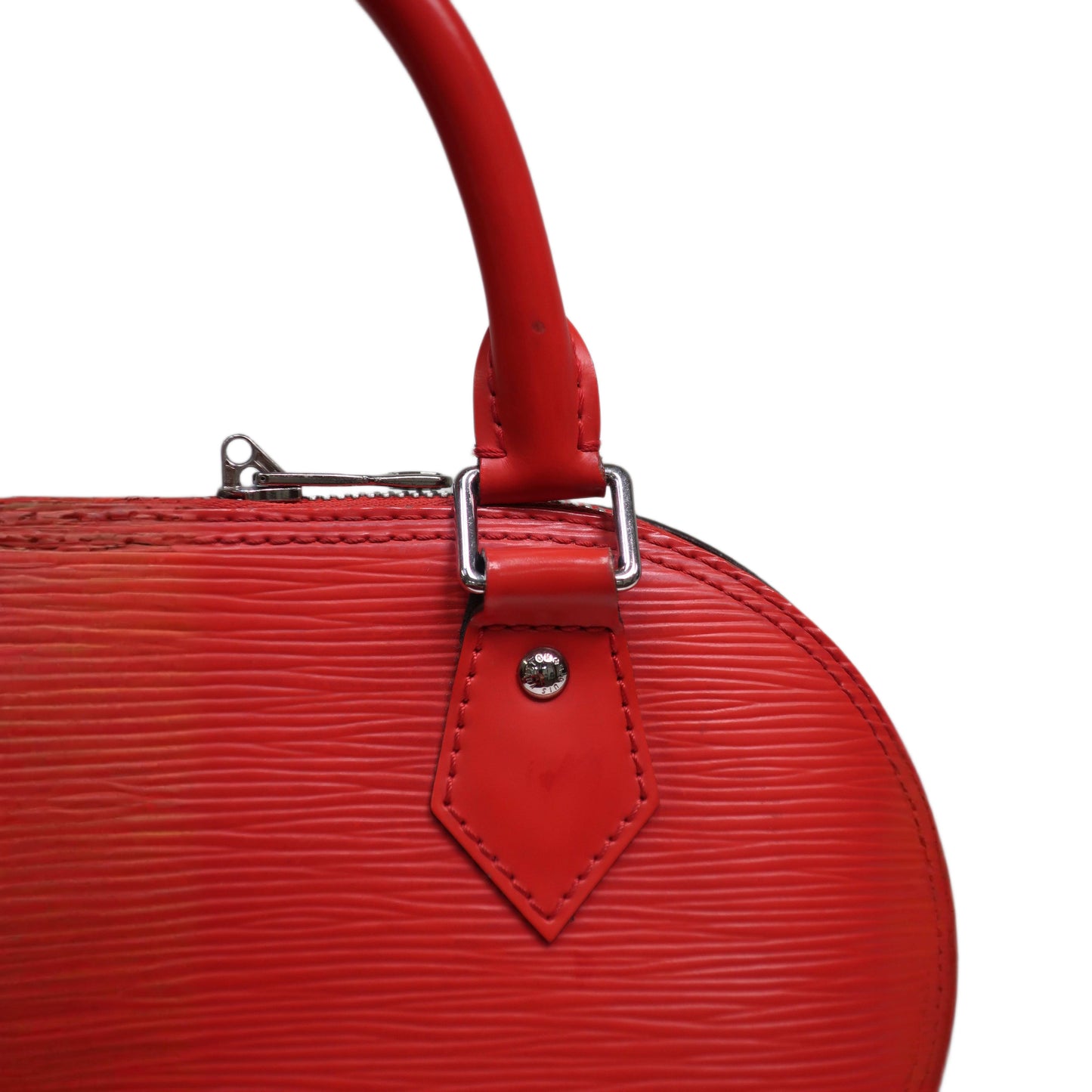 LOUIS VUITTON Red Epi Leather Alma BB Satchel