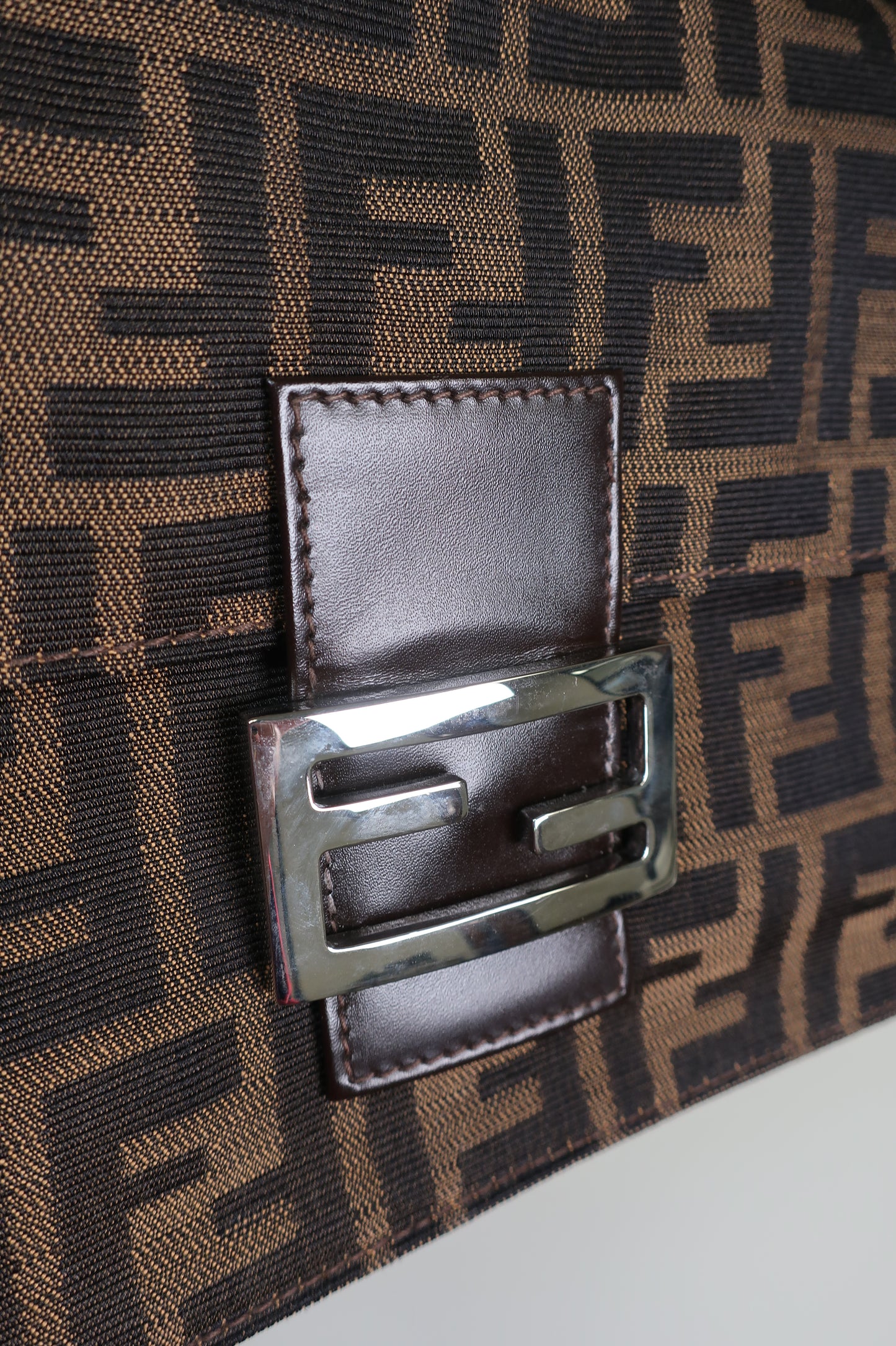 FENDI Mamma Baguette Shoulder Zucca HandBag