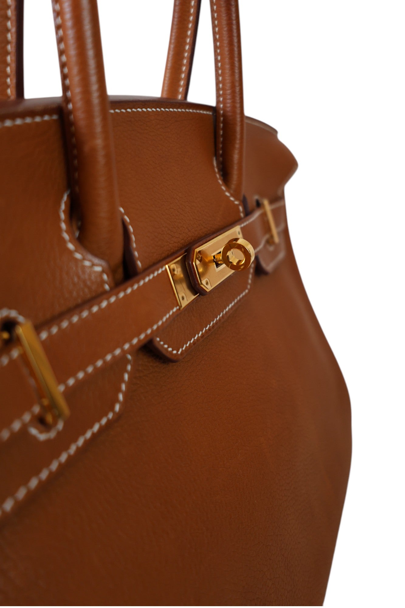 Hermès Birkin 30 Fauve Barenia Faubourg with Gold Hardware Stamp C 2018