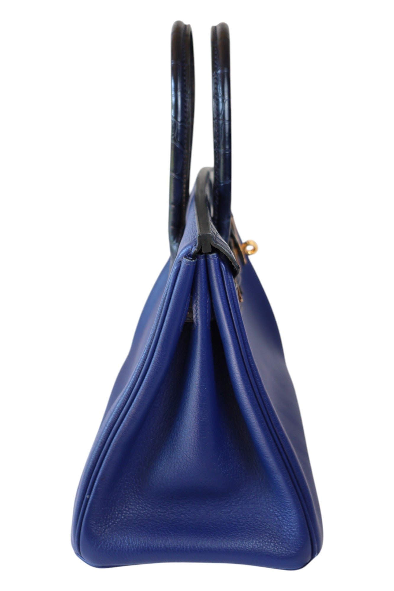 Hermès Birkin 30 Touch Blue Sapphire & Blue Marine with Rose Gold Hardware Stamp C 2018