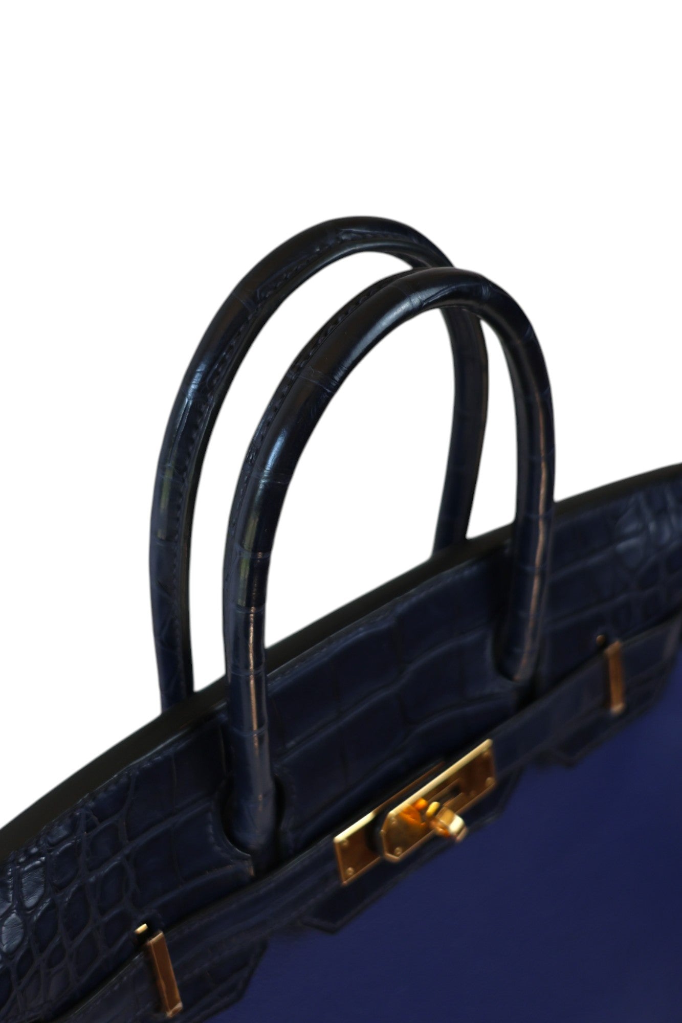 Hermès Birkin 30 Touch Blue Sapphire & Blue Marine with Rose Gold Hardware Stamp C 2018